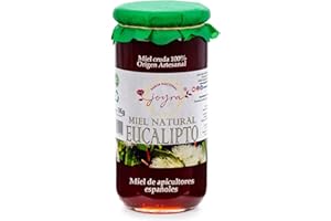 JOYRA SABOR NACIONAL Miel Cruda, 100% MIel Pura de Abeja. Natural y Artesanal. 27 Variedades de sabores, APICULTURA ESPAÑOLA. Sin Pasteurizar, conservan Polen, Enzimas y Antioxidantes. (1 KG, Miel de Eucalipto)