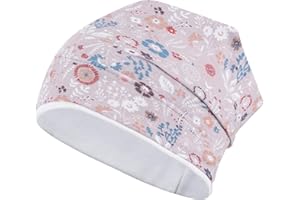 Smarilla Mädchen Mütze Übergangsmütze Beanie Blumen Frühling Herbst Baumwolle