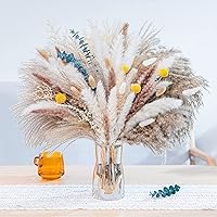 Pampas Secas Decoracion, 42 Piezas Hierba de Pampas Secas Naturales de Flores Secas, Amos de Flores Secas Naturales Decoració
