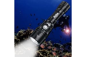 Wurkkos DL20R Diving Flashlight Rechargeable 3200Lumen Scuba Dive Light IPX8 Waterproof Underwater Flashlight with XHP50.2, Professional Diving Torch Built-in USB-C Port Snorkeling Light