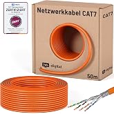 hb-digital 164ft CAT.7 Network Cable LAN Installation Cable AWG 23 Pure Copper S/FTP PiMF LSZH RoHS Compliant Ethernet Instal