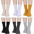 Bencailor 6 Pairs Tabi Socks Elastic Split Two Toe Tabi Flip Flops Socks Ankle Cotton Sandal Socks for Men Women Unisex