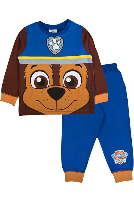 Pygjama Grenouillère Paw Patrol Rubble - Combinaison Nuit Avec Capuche à Oreilles 3D - Pour Garçons Et Filles - Taille Unique Enfant