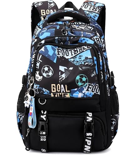 MILAN Tandem 2 Zaino Scuola 21L Con 2 Cerniere - Design Notturno Con Dinosauri E Alieno, Scomparto Per PC, Schienale Imbottito - 2