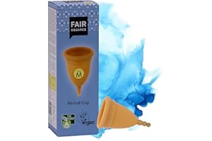 ‎FAIR SQUARED FAIR SQUARED Size M Period Cup Menstruationstasse Menstruationsbecher - Naturreine Menstruationstasse aus Naturkautschuk aus fairem Handel - vegan und Zero Waste