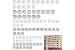 ERSHIPING 80 Pièces Plaquettes Métalliques Autocollantes pour Tonie Figurines, Plaques Métalliques Autocollantes pour Tonies étagère, Aimants Autocollants Extra Fort pour Figurines Décorations(15/20/30 mm)