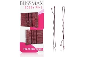 BLISSMAX Brown Bobby Pins 50 Pcs, 5cm Long Kirby Hair Grips, Thicker & Strong for All Hair Types – Pins for Hairstyling Makeup and more