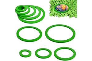 PUEACHA Anneau d'alimentation pour Poissons | 10 Anneaux de Plan-tes Flottantes pour Aquarium | Cercle Rond de Poissons d'alimentation d'aquarium pour Tortues, Poissons Rouges, Poissons Paons