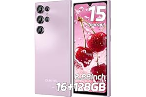 OUKITEL C61 Smartphone Pas Cher Android 15-16(4+12) Go +128Go(TF 1TB) Telephone Portable Pas Cher, 6.88" HD+ Écran, 5150mAh Telephone, 13MP+5MP Téléphone Gaming, 4G Dual SIM/GPS/Fingerprint/Face ID