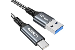 USB C-kabel 1 m, QC 3.0 och USB C laddningskabel USB 3.2 Gen 2 [10 Gbps] Dataöverföring snabbladdningskabel USBC kompatibel m
