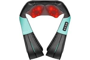 Nekteck Shiatsu Neck and Back Massager with Soothing Heat, Electric Deep Tissue 3D Kneading Massage Pillow for Shoulder, Leg, Full Body Muscle Pain Relief, Car, Office and Home Use (Blue)