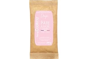 ScrapCooking - Pâte à Sucre Rose « Dragée » 250 g - Colorant d’Origine Naturelle - Sans Gluten, Sans Huile de Palme - Pour Gâteaux, Pâtisseries - Fabriquée en France - 7627