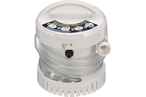 Attwood 4140-4 Bomba de achique portátil WaterBuster®, sumergible, alimentada por batería, 200 GPH, manguera de 1m