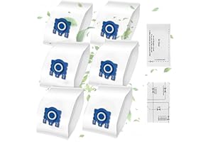 AIFIZO 6 Pack GN Vacuum Hoover Bags Replacements, Compatible with Miele Classic C1, Complete C1/C2/C3, S227, S240, S270, S400, S2, S5, S8 Series Canister Vacuum Cleaner, Vacuum Cleaner Bags