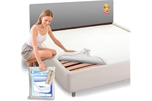 FacilCasa Protector Somier Fieltro, Cubre somier Protector, Protector colchón, Transpirable de Fieltro punzonado hipoalergénico, antiácaros y Antipolvo, 6 Cordones Antideslizantes (Cm. 170 x 195)