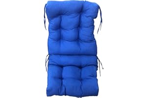 LEMON TREE SL 1 Cojín con Respaldo para sillones de Interior y Exterior. Cojín con Respaldo para Sillas de terraza. Cojines Acolchados para sillas terraza. (02-Azul Claro)