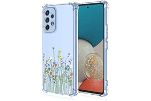 RankOne Coque de Téléphone Convient pour Samsung Galaxy A23 5G (6.6" inches) Transparent TPU Silicone Color Drawing Pattern Case - Fleurs 11