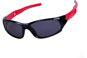 Qixuan Kids Sport Sunglasses for Boys Girls (3-12 years) Polarized UV Protection + Box