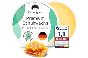 ‎EMMA GRÜN Emma Grün® Schuhwachs Farblos Lederpflege & Schuhpflege 100ml [MIT BIENENWACHS] - Lederbalsam Lederfett Farblos - Lederschuhe Pflege natürlich Made in Germany