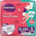 Evereve Period Panty For Girls & Women, (XL-XXL), 5 Pcs, 360 Degree Coverage, 0% Leaks, High Absorbency For Heavy Flow, Maternity Delivery Pads, Postpartum & Overnight Protection, Disposable Panty