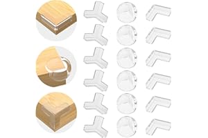 MARICATO Coin de Table Protection Bebe, 18 PCS Protection Coin de Table bébé, 3 Formes Transparent Protection Angle Meuble, Protege Coin de Table Bebe pour Securite Enfant Sécurité Domestique