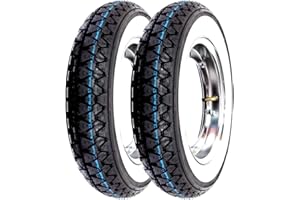 MOTOCAR 1 Pair of Kenda K333 Complete Wheels, White, 3.00-10 42J