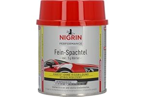 ‎NIGRIN NIGRIN Performance Fein-Spachtel, härtet ohne Rissbildung, glättet Kratzer und Unebenheiten, 245 g inkl. 5 g Härter