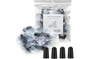 LITETOUR 100 pares de tapones para los oídos para cancelación de ruido de espuma ultra suave para dormir ronquidos Cancelar ruido tapones reutilizables