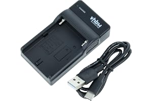 vhbw USB-C-laddare kompatibel med Sony NP-FM91, NP-FM90, NP-FM70, NP-FM55H, NP-FM500H, NP-FM50 för kamera + USB-C-kabel + LED
