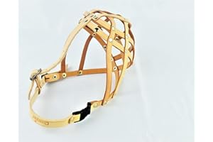 L&J PETS UK Lekka skórzana kaganiec dla buldoga francuskiego "Frenchies" i innych podobnych ras