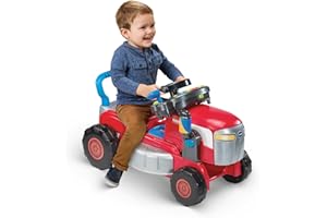 VTech 3-in-1 Mow and Grow Tractor, Ride-On Tractor, Push-Along Mower, Includes Driver Panel, Imaginative Play, Sound Effects, Interactive Play Suitable for Ages 12, 18, 24 Months, English Version