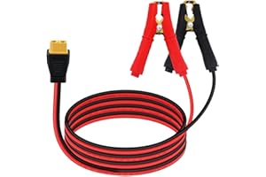 YINGAYOU XT60 auf Krokodilklemme 14AWG 20A XT60 auf Batterie Krokodilklemmenkabel 12V 24V Kabel Können Ihr Gerät über Solarzellen Aufladen (2 m)