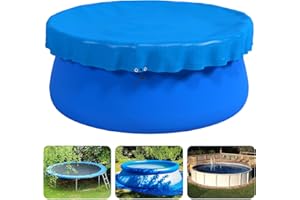 ONEANU 10Ft Swimming Pool Cover, Round Pool Cover for Above Ground Pools, Solar Pool Cover Protector with Drawstring, Waterproof and Dustproof Cover for Swimming Pool, Hot Tub, Trampolines