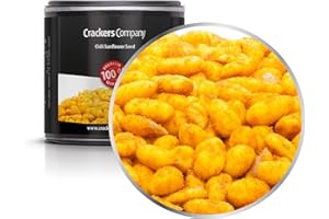 CRACKERSCOMPANY 4 x 80g Sonnenblumenkerne leicht gesalzen mit Chili und Kurkuma vegetarisch Premium Qualität vegan laktosefrei glutenfrei fettarm