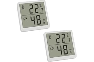 TFA Dostmann 2-częściowy zestaw cyfrowy termohigrometr wewnętrzny, 30.5059.02.02, termometr i wilgotność powietrza, termometr pokojowy, do kontroli klimatu w pomieszczeniu, miernik wilgotności