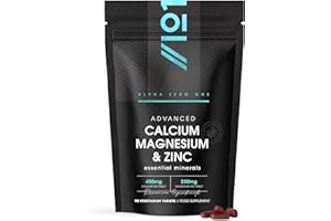 Calcium Magnesium Zinc & Vitamin D3 Tablets - 90 Vegetarian Capsules (3 Months Supply) - Resealable and Recyclable Pouch by Alpha01
