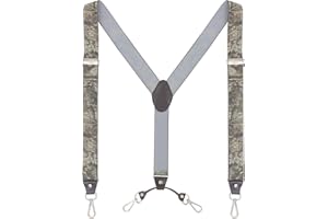 Ausukler Bretelle da uomo extra forti 3,5 cm di larghezza con gancio girevole Heavy Duty Men Braces nero