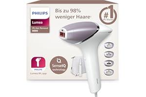 ‎PHILIPS Philips Lumea IPL Series 8000 – IPL-Gerät zur Haarentfernung, Alternative zur Laser-Haarentfernung, inkl. Trimmer und 4 Aufsätzen für Körper, Gesicht, Bikinizone & Achseln (BRI949/00)