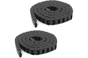 GooEquip 2PCS Schleppkette 10 mm x 20 mm Länge 1 Meter zur Kabelführung Kabelschleppkette Hochwertige Energiekette Schleppkette R28 für 3D-Drucker und CNC-Maschinen (10 x 20mm, 1 Meter)