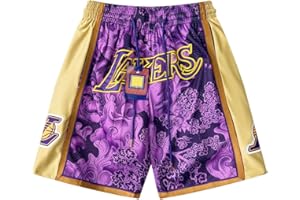 Kdtoll Pantalones Cortos Hombre Deporte – Pantalón Miami Heat NBA Baloncesto Verano con Bolsillos – Shorts Deportivos de Secado Rápido para Entrenamiento y Deportes al Aire Libre
