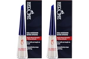 Herome Smalto Rinforzante Unghie Extra Forte 2x10ml (Nail Hardener Extra Strong)- Rinforzante Indurente Unghie Trasparente Professionale senza Formaldeide con Primi Risultati in 8 Giorni