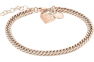 LIEBESKIND BERLIN Herz-Armband für Damen – Edelstahl-Armschmuck mit liebevollem Herzanhänger – In verschiedenen Farben und Ausführungen – Romantische Geschenkidee