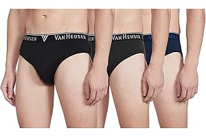 Van Heusen Men's Antibacterial Brief (Pack of 3)(Colors and Prints May Vary)