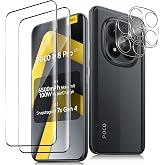 Mayfun for Xiaomi POCO M8 Pro 5G Screen Protector, [2+2 Pieces] Tempered Glass and Camera Lens Protector, 3D 9H Hardness, Ant