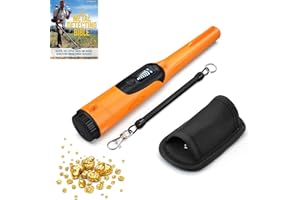 DINFU Detector de Metales Pin Pointer - Alta Sensibilidad IP68 12M Impermeable 360° Búsqueda Detector de Metales Portátil con Funda de Cinturón, con Indicador LED para Principiantes Niños