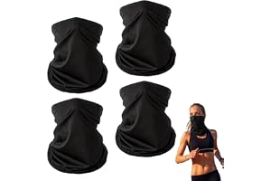 4 stycken tubhalsduk män kvinnor svart multifunktionell duk motorcykel halsduk vinter skidmask vindtät andningsaktiv loop hal