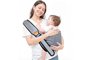 CAIXINYI Babytrage, leichte und atmungsaktive Babytrage Seitlich, ergonomisches Design, verstellbare Baby Trage, geeignet für Babys und Kleinkinder von 3 bis 36 Monaten,Hüfttrage belastbar bis 20 kg (schwarz)