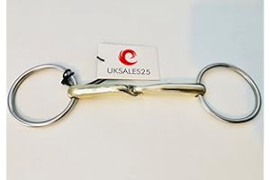 UKSALES25 LOOSE RING SNAFFLE TONGUE SAVER ANGLED JOINTED BIT (Horse Bit) (6")
