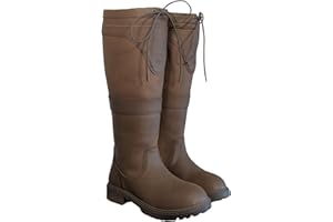 ENGLANDER EQUESTRIAN Hera Waterproof Leather Country Riding Boots - Dog Walking/Equestrian