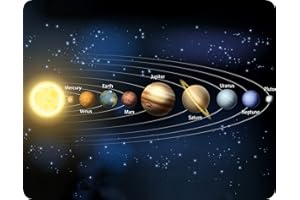 PIANETI DEL SISTEMA SOLARE Tappetino per mouse (24 x 19 cm), in gomma speciale estremamente resistente con fondo adesivo di Edition Colibri